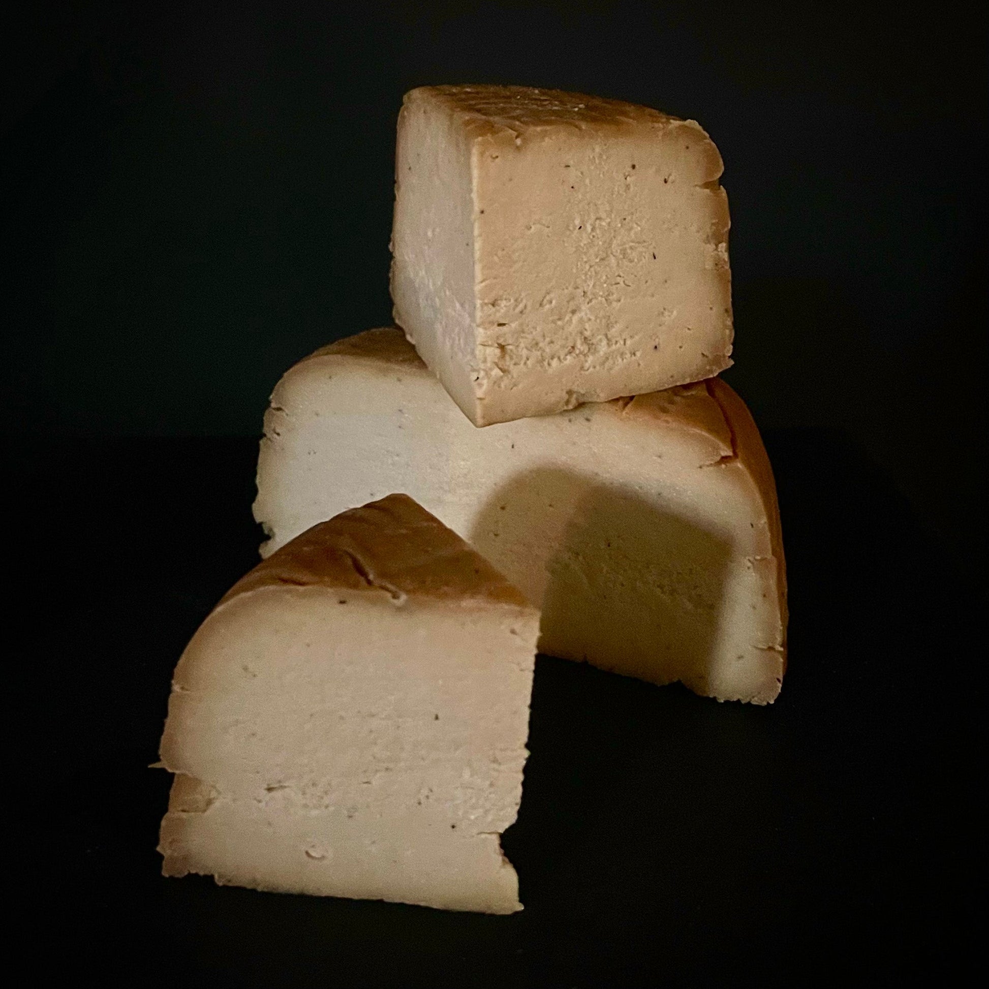 Goblin is our plant-based Gouda style cheese. Vegan Charcuterie available in Philadelphia. Delivery or UPS Shipping available